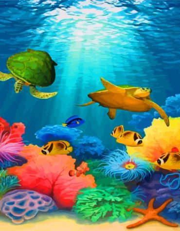 Coral Reef Sea Life Paint By Numbers