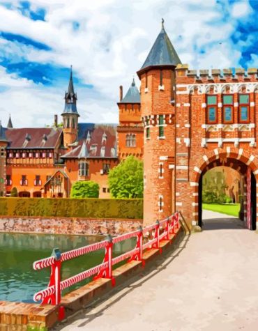 Utrecht De Haar Castle Architecture Paint By Numbers