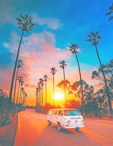 Vintage Volkswagen Camper Paint By Numbers