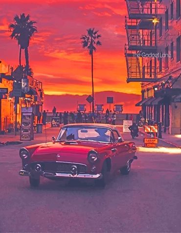 Vintage VW California Sunset Paint By Numbers