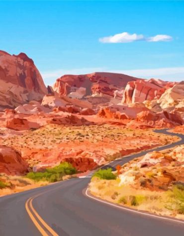 Valley Of Fire Scenic Roads Paint By Numbers
