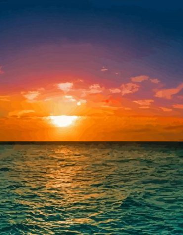 Varadero Sunset Beach Paint By Numbers