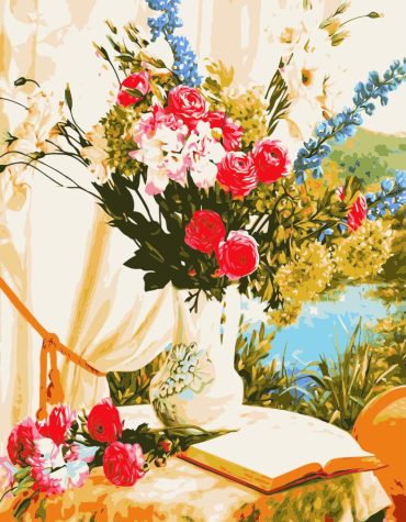 Vase of Roses Paint By Numbers