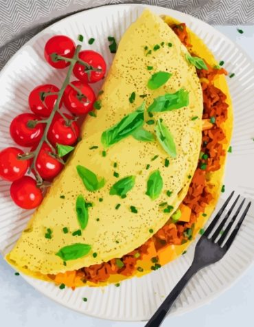 Tomato Vegan Breakfast Paint By Numbers