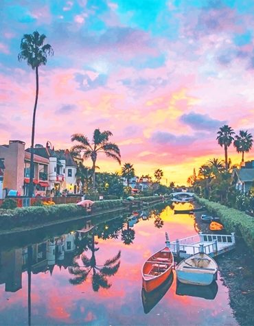 Venice Canals Los Angeles Walk Paint By Numbers