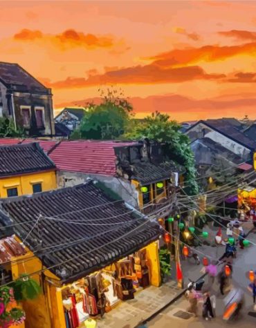 Hoi An Vietnam Sunset Paint By Numbers