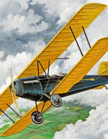 Vintage Airplane Artwork Paint By Numbers