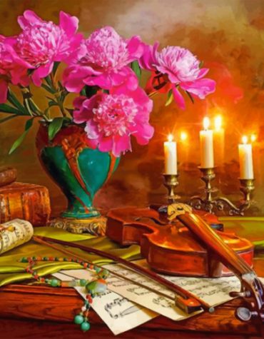 Vintage Flower Still Life Paint By Numbers