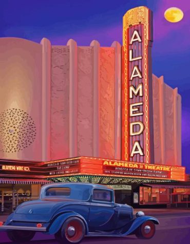 Vintage California Theater Buildings Paint By Numbers