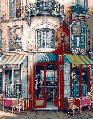 Vintage City Coffee Shop Paint By Numbers