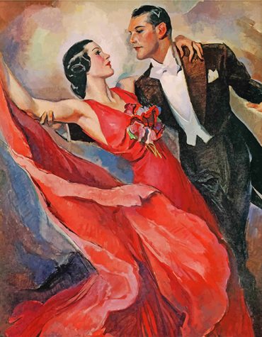 Vintage Dancing Couple Paint By Numbers
