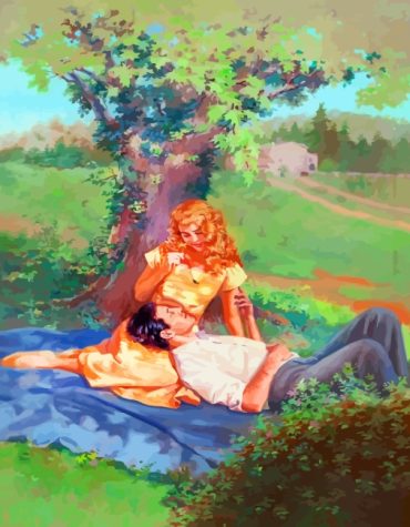 Romantic Couple in Garden Paint By Numbers