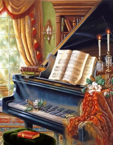 Vintage Music Piano Paint By Numbers