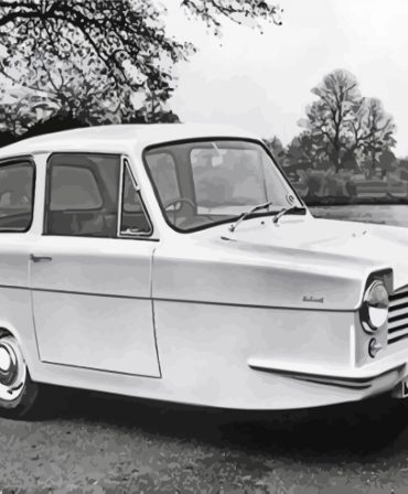 Vintage Robin Reliant Classic Cars Paint By Numbers
