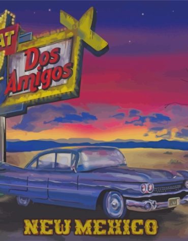 Route 66 Classic Cars Paint By Numbers