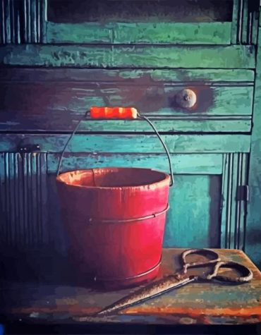 Vintage Bucket Retro Craft Paint By Numbers