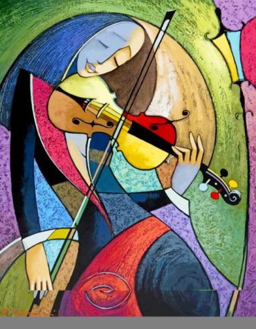 Abstract Violin Instruments Paint By Numbers