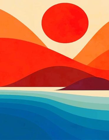 Seaside Abstract Art Paint By Numbers