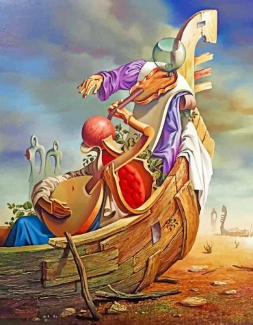 Fantasy Wooden Musicians Paint By Numbers