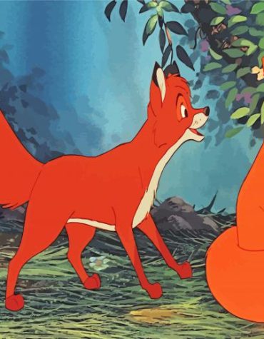 Disney's Tod and Vixey Paint By Numbers