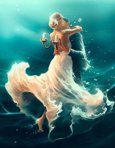 Romantic Couple Underwater Paint By Numbers