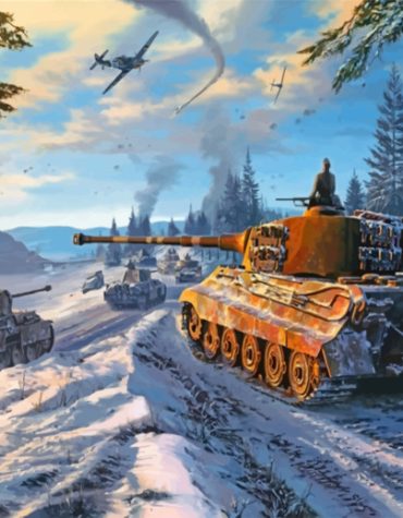 WW2 German Tank Battles Paint By Numbers