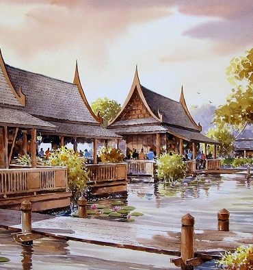 Wat Prayurawongsawat Cityscape Paint By Numbers