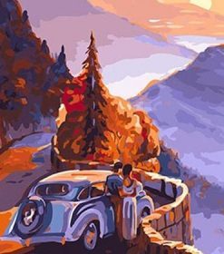 Mountain Sunset Landscape Paint By Numbers