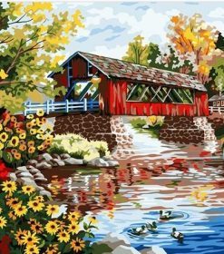 Nature Bridge Over Water Paint By Numbers