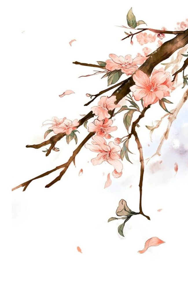 Cherry Blossom Watercolor Paint By Numbers