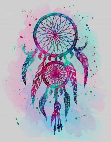 Colorful Dream Catcher Watercolor Paint By Numbers