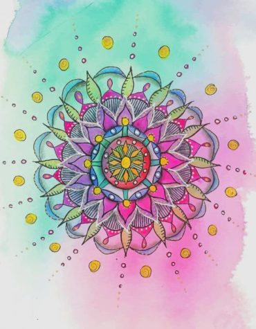 Colorful Watercolor Mandala Paint By Numbers