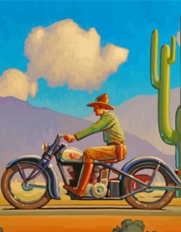 Harley Davidson Motorcycle Paint By Numbers