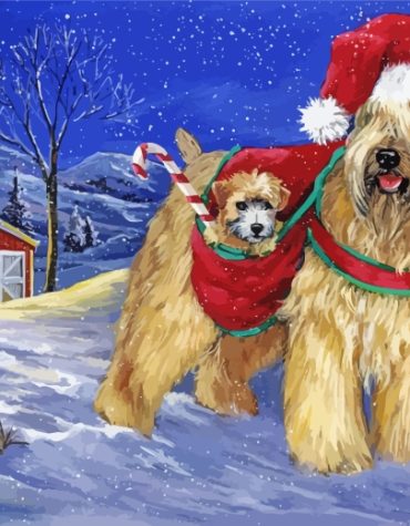 Wheaten Terrier Christmas Joy Paint By Numbers