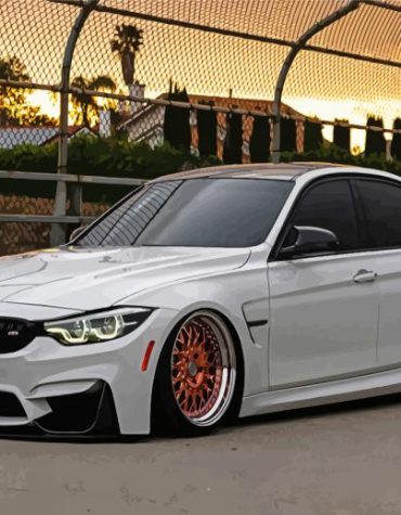 White BMW M3 F80 Paint By Numbers