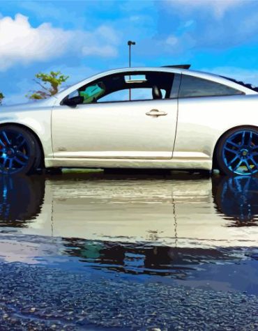 White Chevy Cobalt Engines Paint By Numbers