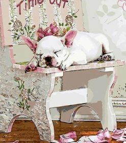 White Dog Painting Kit Paint By Numbers