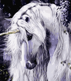 Majestic White Unicorn Paint By Numbers