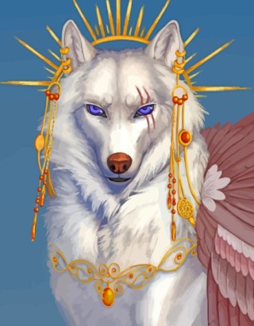 White Wolf Fantasy Paint By Numbers