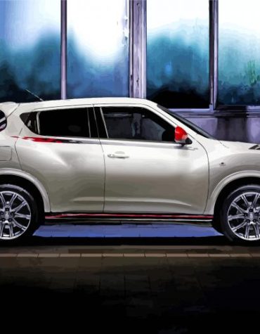 White Nissan Juke Engine Paint By Numbers