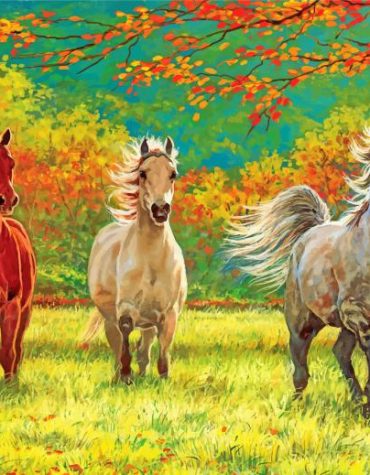 Wild Arabian Horses Paint By Numbers