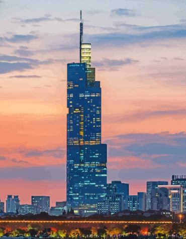 Willis Tower Sunset Chicago Paint By Numbers