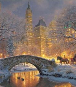 New York Winter Urban Scene Paint By Numbers