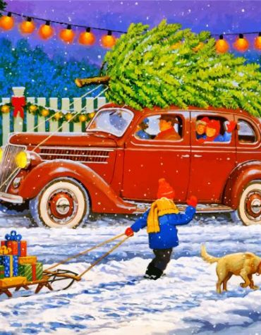 Winter Snowy Christmas Paint By Numbers