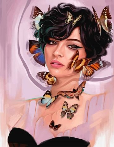 Woman and Butterfly Paint By Numbers