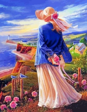 Seaside Woman Paint By Numbers