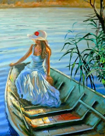 Woman on Boat Serenity Paint By Numbers
