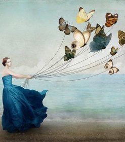 Woman and Butterflies Paint By Numbers