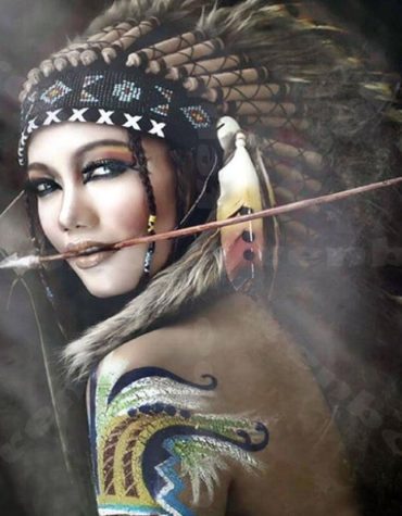Native Woman Warrior Paint By Numbers