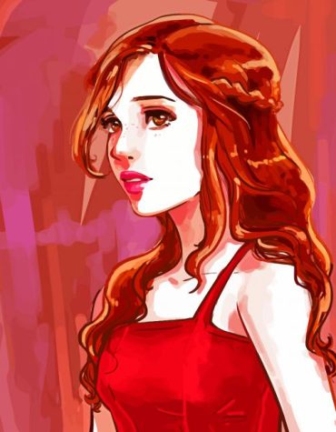 Red Haired Woman Paint By Numbers